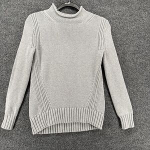Vintage Always J Crew‎ Sweater Womens XS Gray Mock Neck Old Money Preppy Oarsman